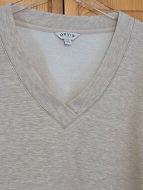 Orvis Women’s L V-neck Sweatshirt Modal Long Sleeve Airport Chic